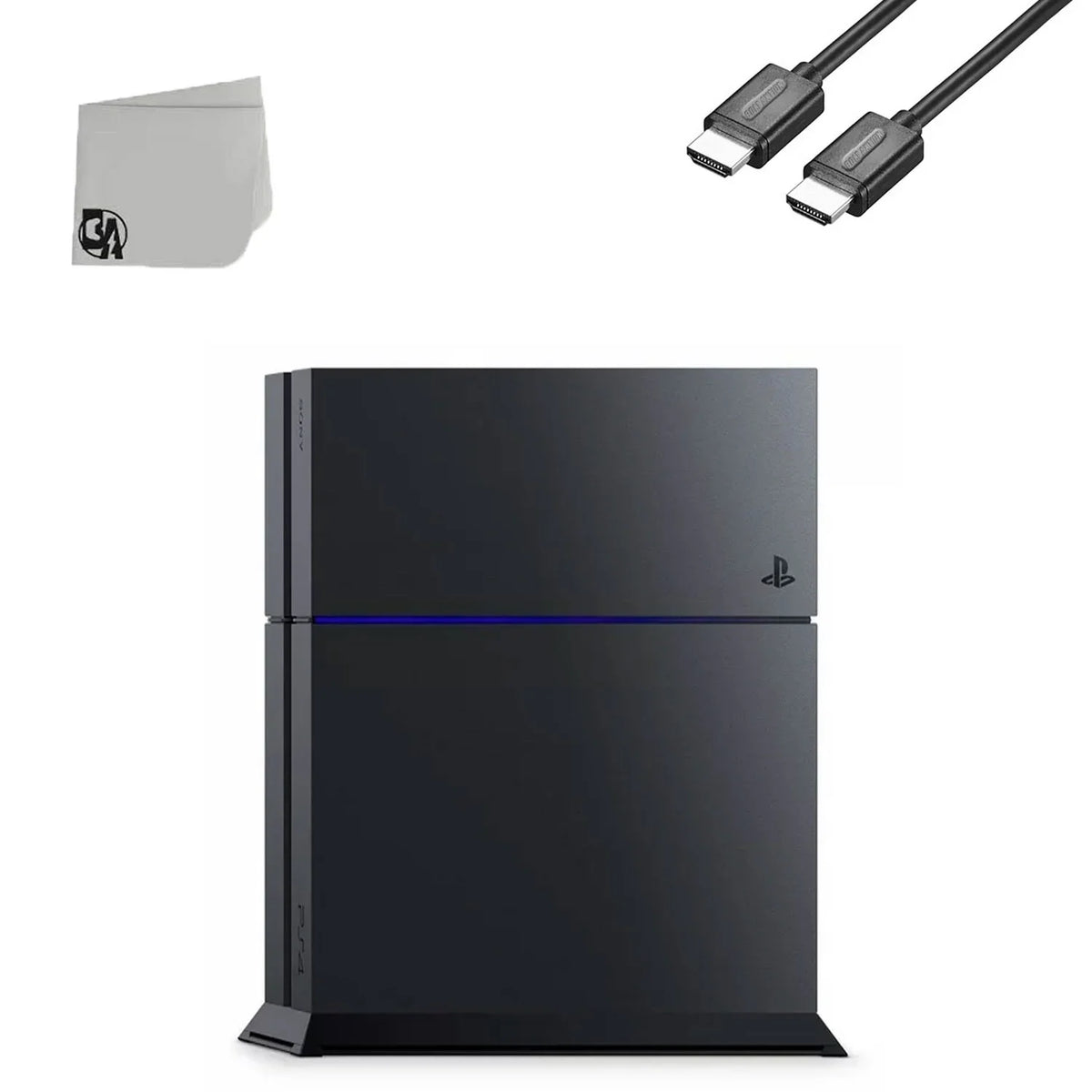 PlayStation 4 500GB Only Jet Gaming Console with HDMI Cable BOLT AXTION Bundle Used