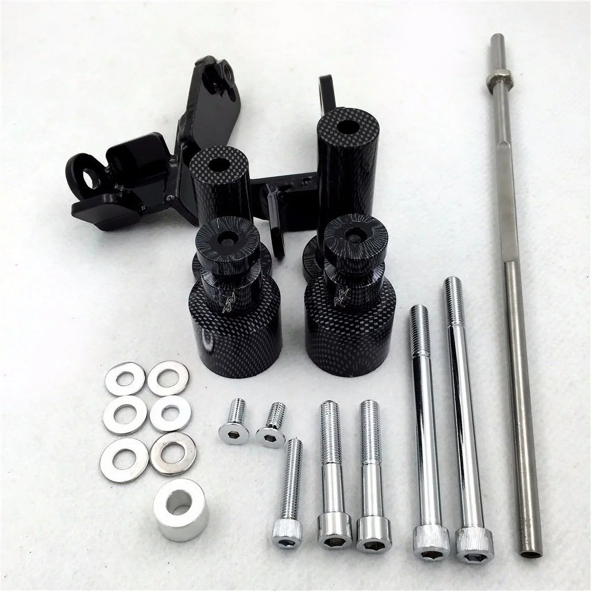 HTT-MOTOR Carbon Swingarm Spools Frame Slider for 99-07 Suzuki Hayabusa GSX 1300R GSXR1300