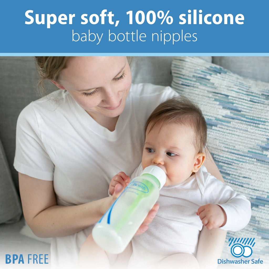Dr. Brown's Natural Flow Anti-Colic Options+ Narrow Baby Bottles 8 oz/250 mL, with Level 1 Slow Flow Nipple, 6 Pack, 0m+ Woodland Animals Gift Set