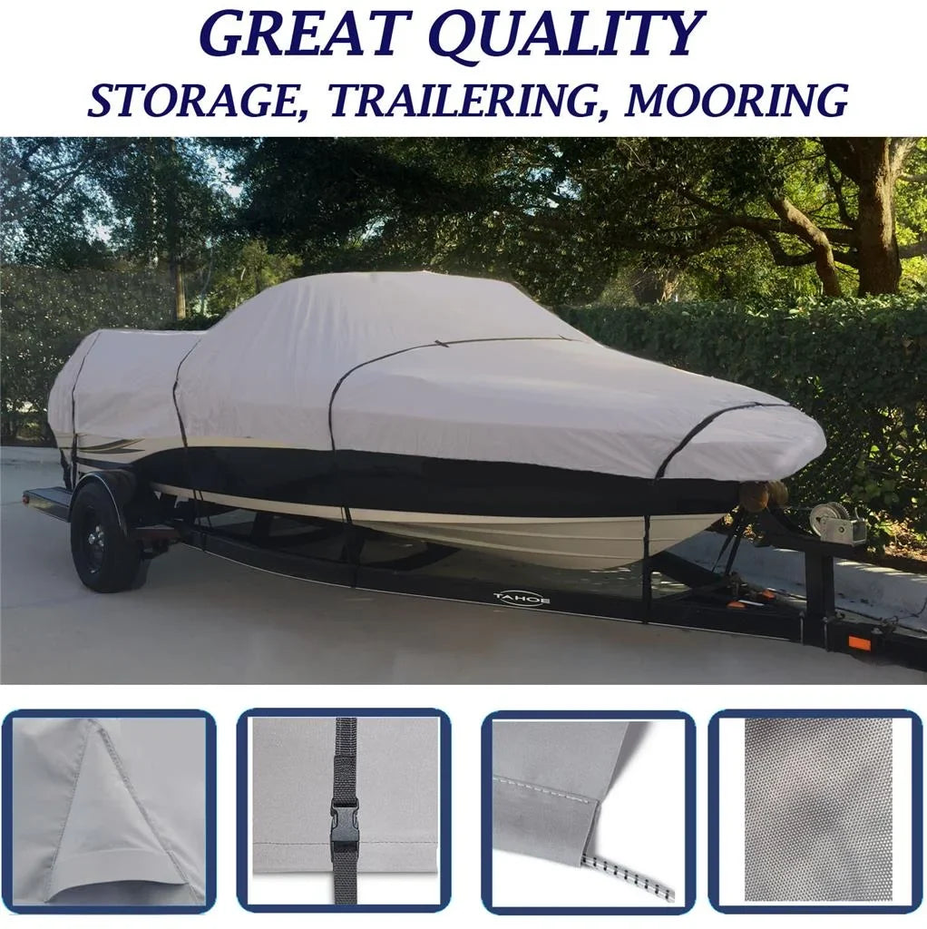 BOAT COVER Compatible for SYLVAN ADVENTURER 1600 TILLER 2000-2001 STORAGE, TRAVEL, LIFT