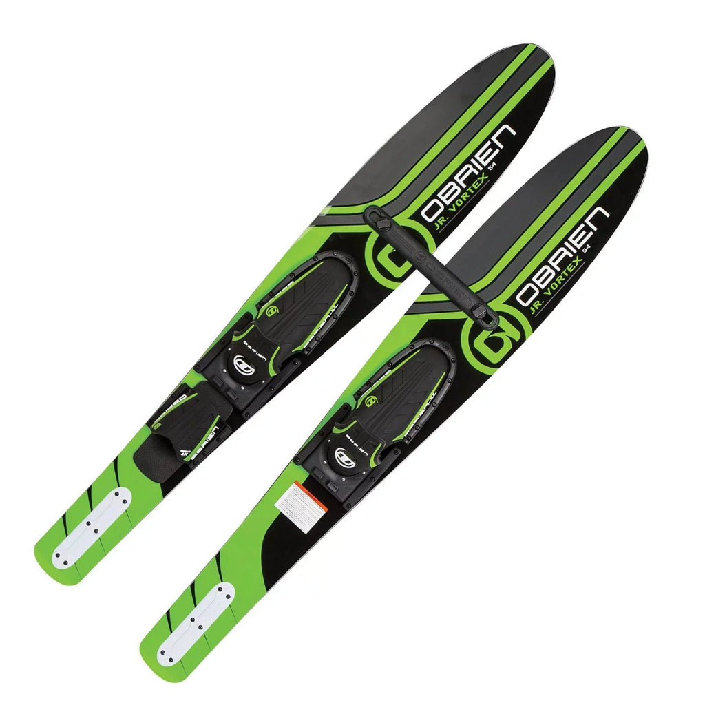 OBrien 54" Adjustable Combo Water Skis, Kids Size 2-Mens Size 7, Green (6 Pack)