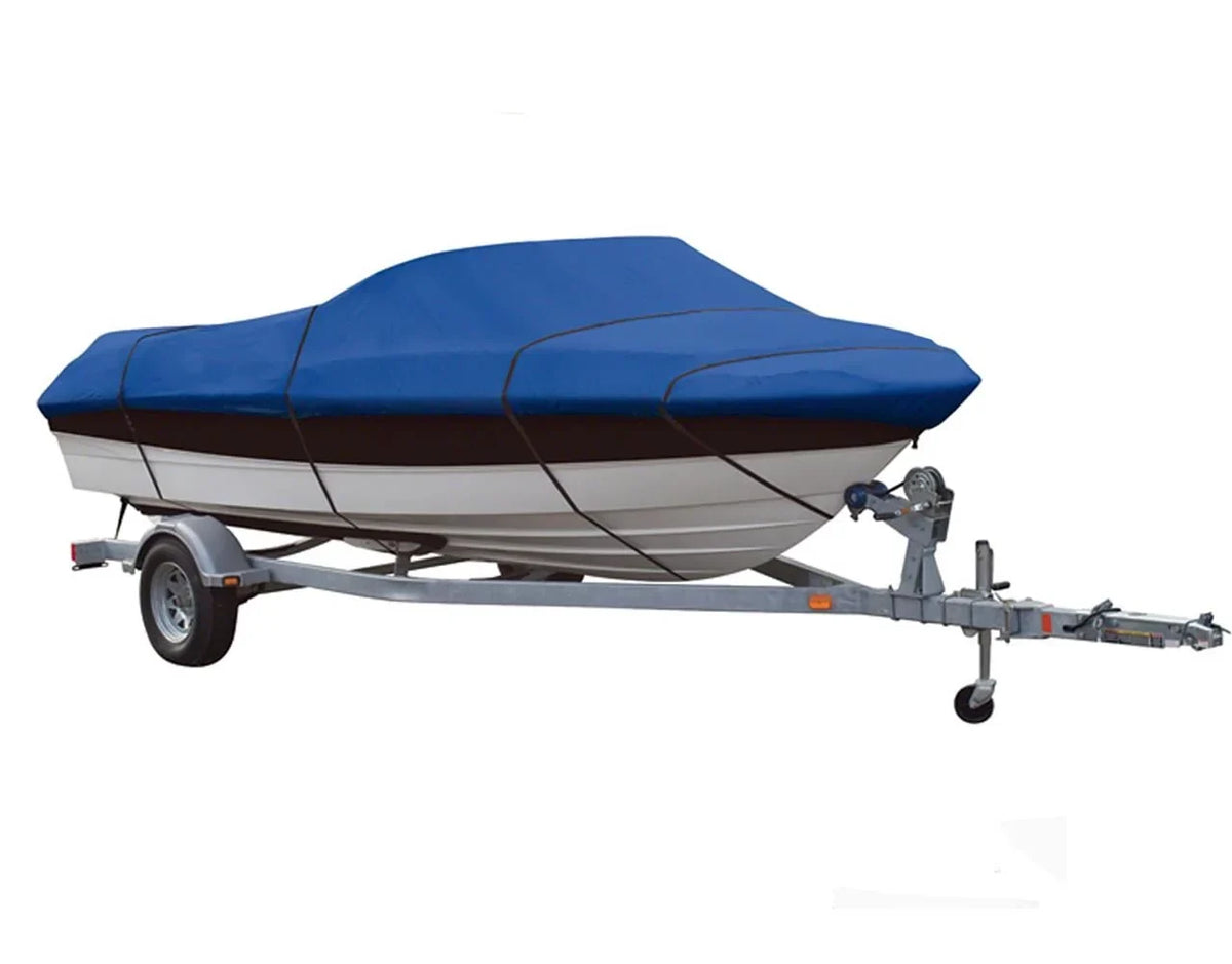 BLUE, GREAT QUALITY BOAT COVER Compatible for TRITON TR 186 SC NO/SCREEN, O/B 2000 2001 2002 2003 2004