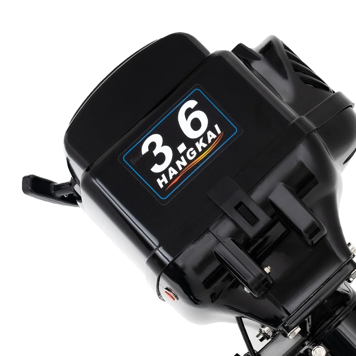 2 Stroke 3.6 Gasoline Outboard Motor, 55cc Fishing Boat Engine with Water Cooling System Clutch Control Dark