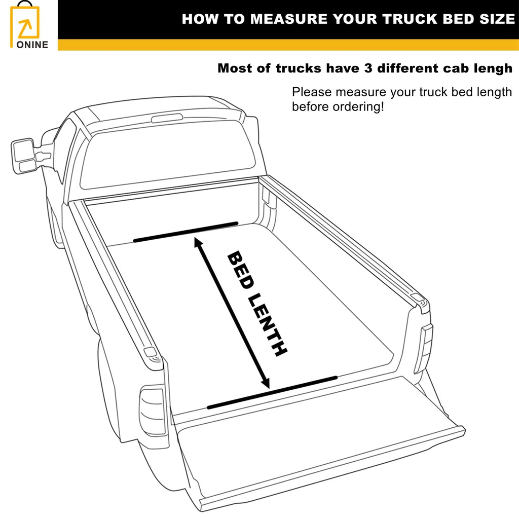 ONINE AWH Hard Tri-Fold Truck Bed Tonneau Cover Custom Fit 2019-2024 Dodge Ram 1500 New Body 5.7ft Bed(67"), Does not fit Classic, Does Not Fit with Multi-Function (Split) Taiate or RamBox