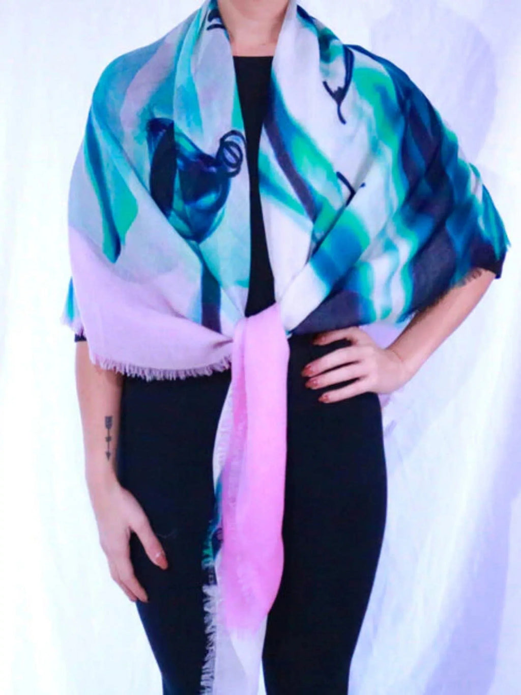 Amazon Orchids - Mass 100% Cashmere Scarf by James Paul Cheung