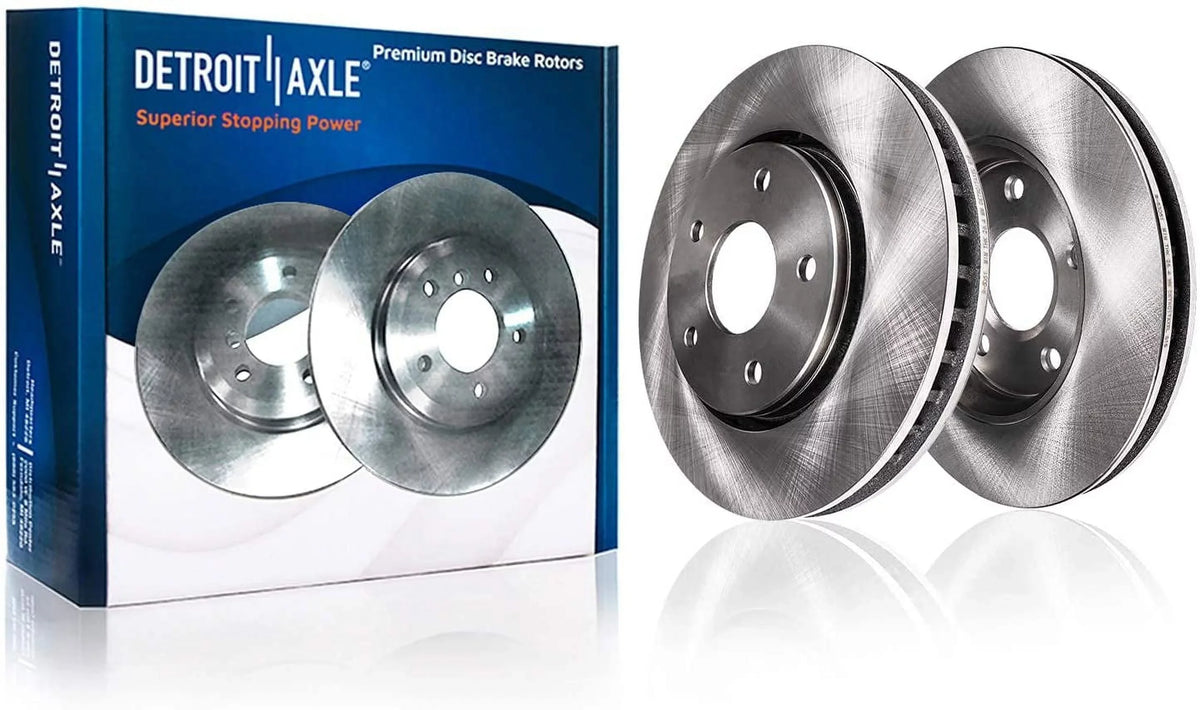 Detroit Axle - Front Brake Kit for 2009-2019 Corolla Matrix Pontiac Vibe, 2008-2014 Scion xD Replacement 2009 2010 2011 2012 2013 2014 Disc Brake Rotors Ceramic Brakes Pads