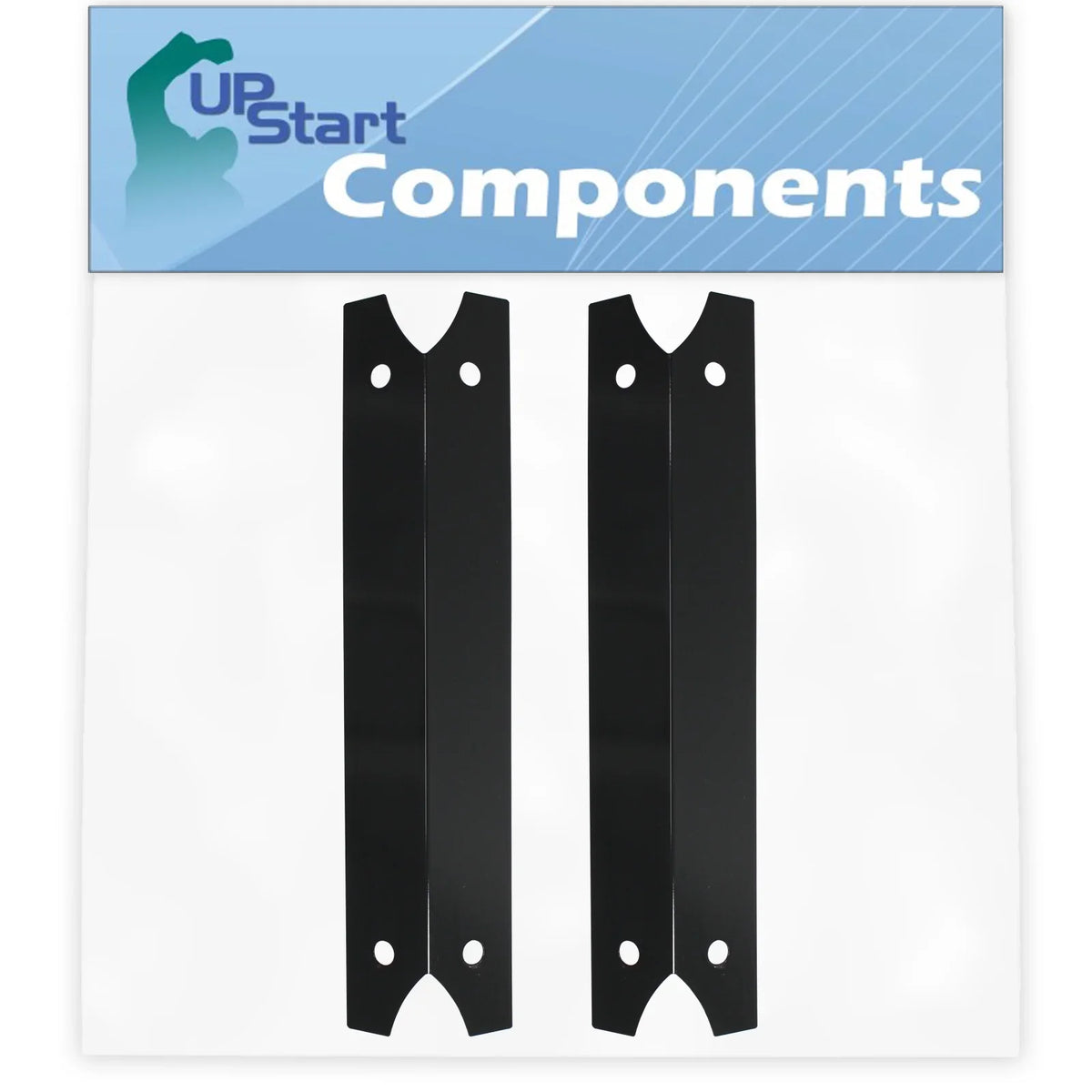 2-Pack BBQ Grill Heat Shield Plate Tent Replacement Parts for Charmglow 81024002 - Compatible Barbeque Porcelain Steel Flame Tamer, Flavorizer Bar, Vaporizer Bar, Burner Cover 17 3/4"