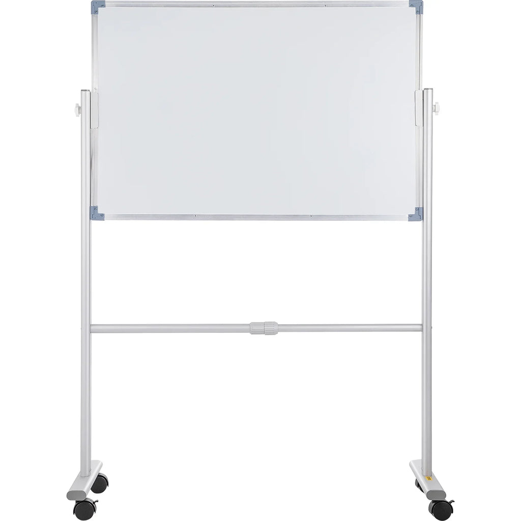 BENTISM Mobile Magnetic Whiteboard Dry Erase Board w/ Stand 36" x 24" Double Sided with Height Adjustable Aluminum Frame and 360 Reversible Rolling Lockable Swivel Wheels for Office School Home