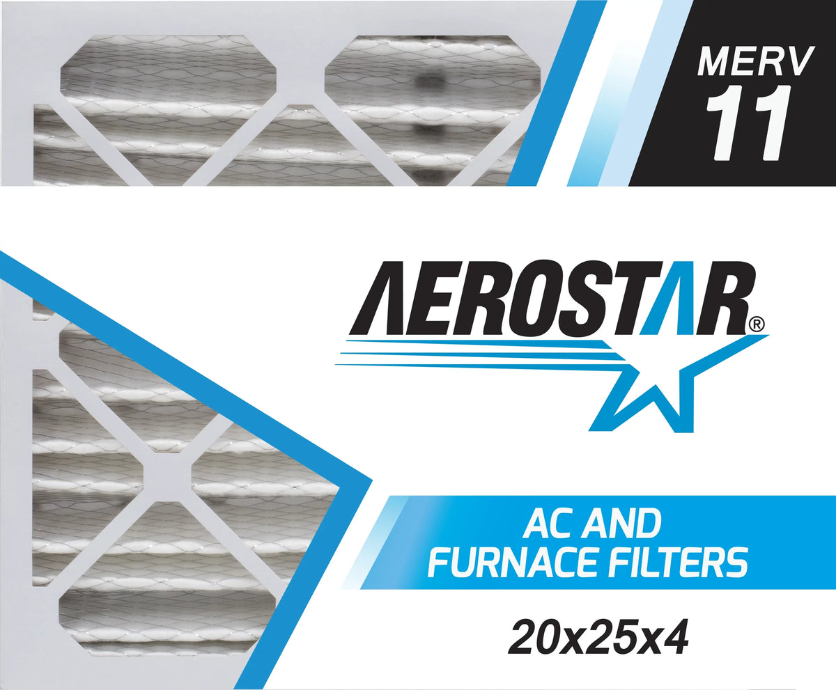 20x25x4 Aerostar Filter MERV 11, Air Filter, 20 x 25 x 4, Box of 4