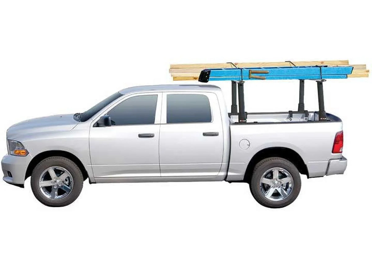 Draw-Tite 59742 Dark ALUMINUM REMOVABLE TRUCK BED RACK 400LB CAPACITY NO DRILL MOUNT
