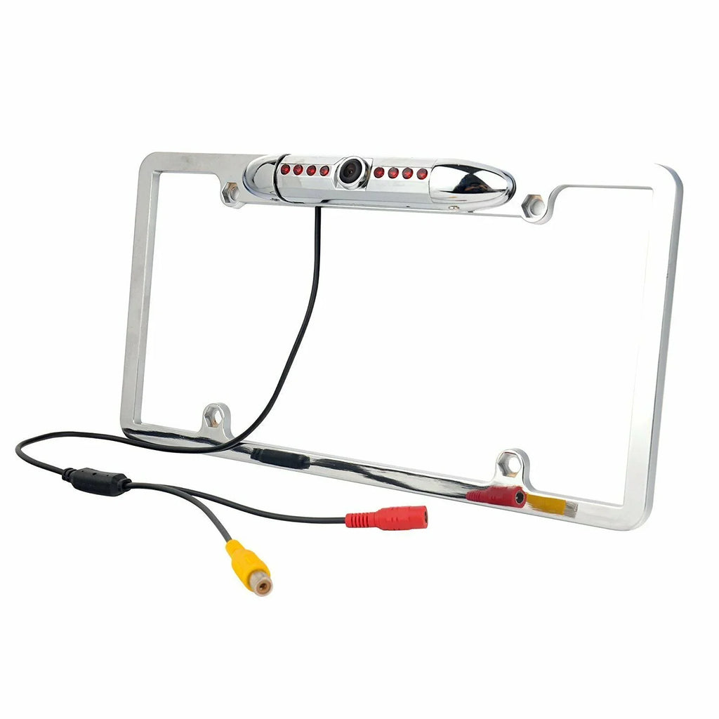 NEW 12V Car RearView Backup Camera 8 IR Night Vision US License Plate Frame CMOS