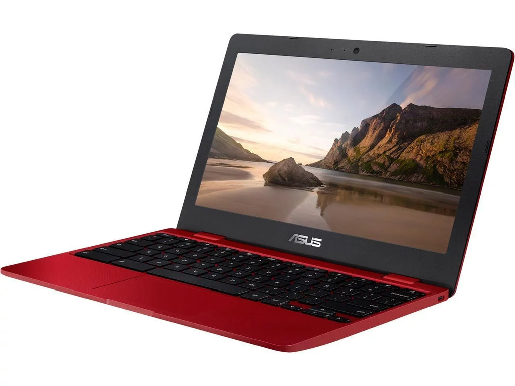 Chromebook Laptop in Red, 12, Celeron, 32GB Flash Storage, 4GB RAM, C223NA-DH02-RD