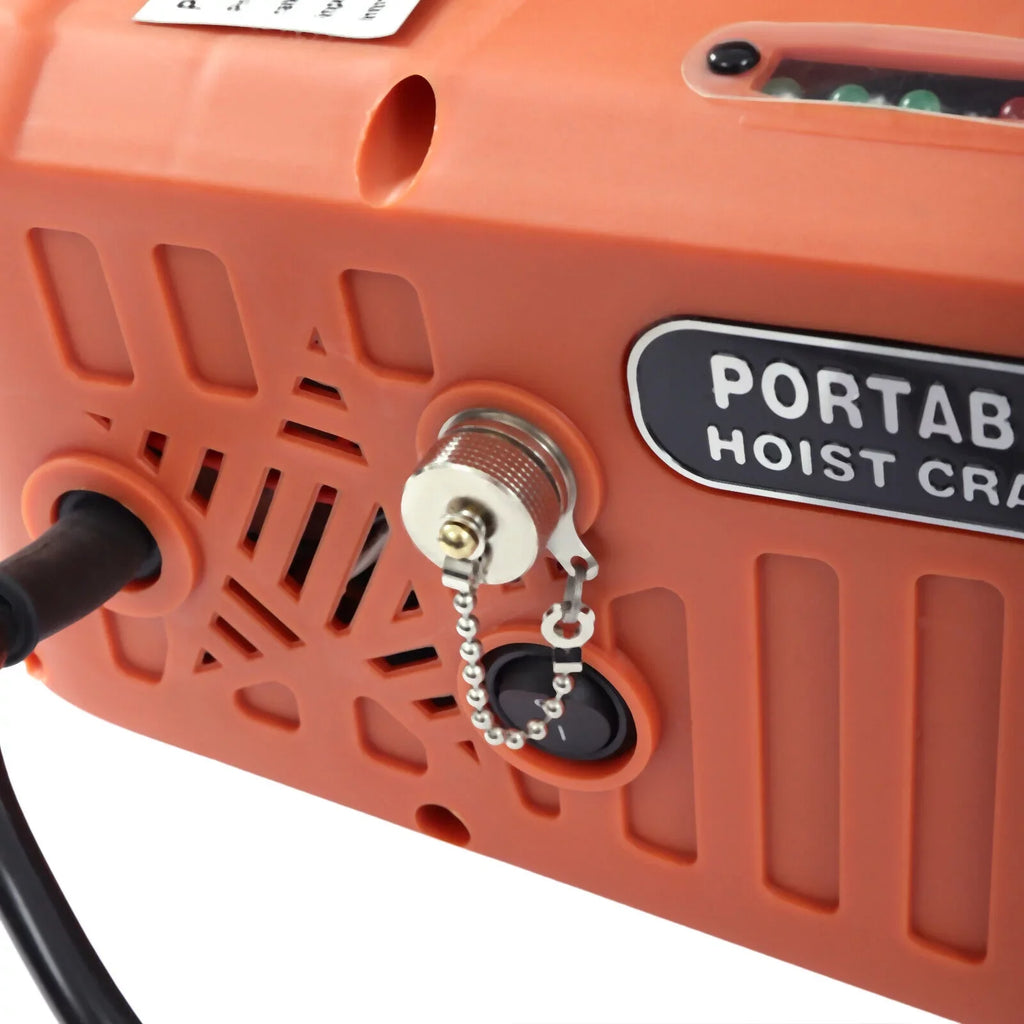 ZhdnBhnos 110V 3-in-1 Electric Hoist Winch Heavy Duty Portable Crane Lift w/ Wireless Remote Control 200KG/440LBS 62ft