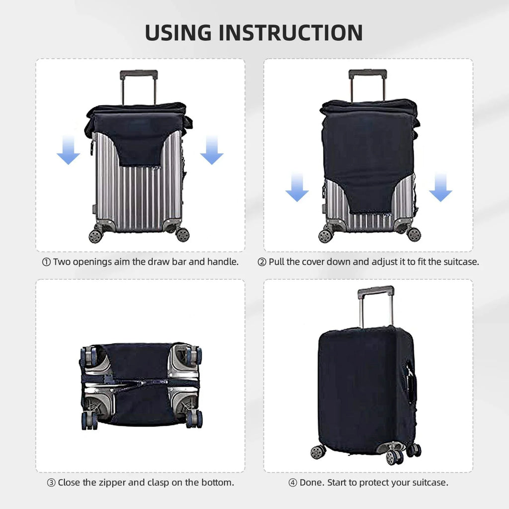 Ocsxa Travel Dust-Proof Suitcase Cover Abstract Bright Pine Fruit Retro Print Luggage Cover Protector For 18-32inch