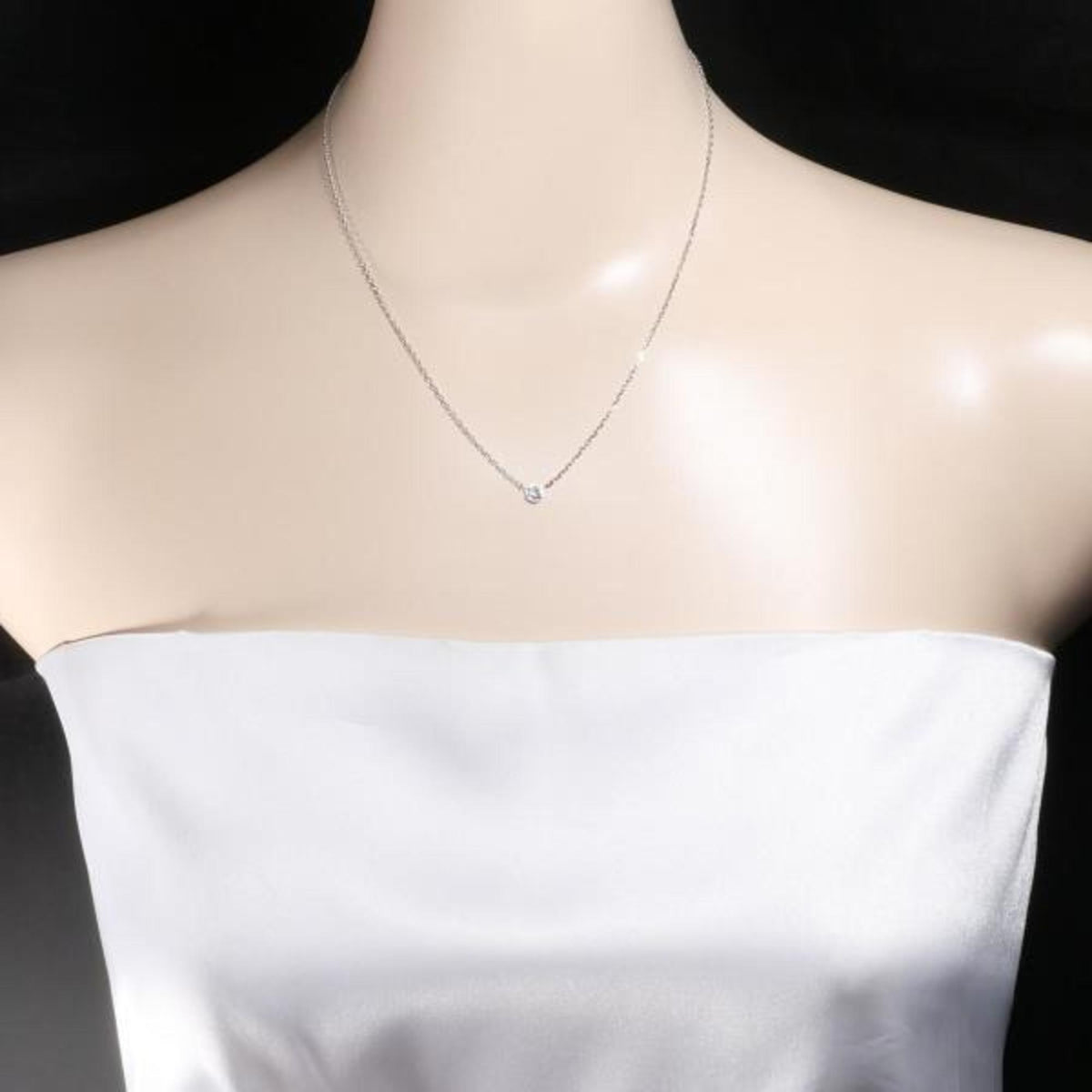 Pre-Owned Cartier D'Amour SM K18WG Necklace Diamond Total Mass approx. 3.0g Approx. 41cm Similar (Good)