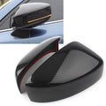 BFY Car Rearview Rear View Mirror Cover Trim For 2017 2018 2019 Mazda CX-5 ABS 2Pcs Carbon Fiber Styling