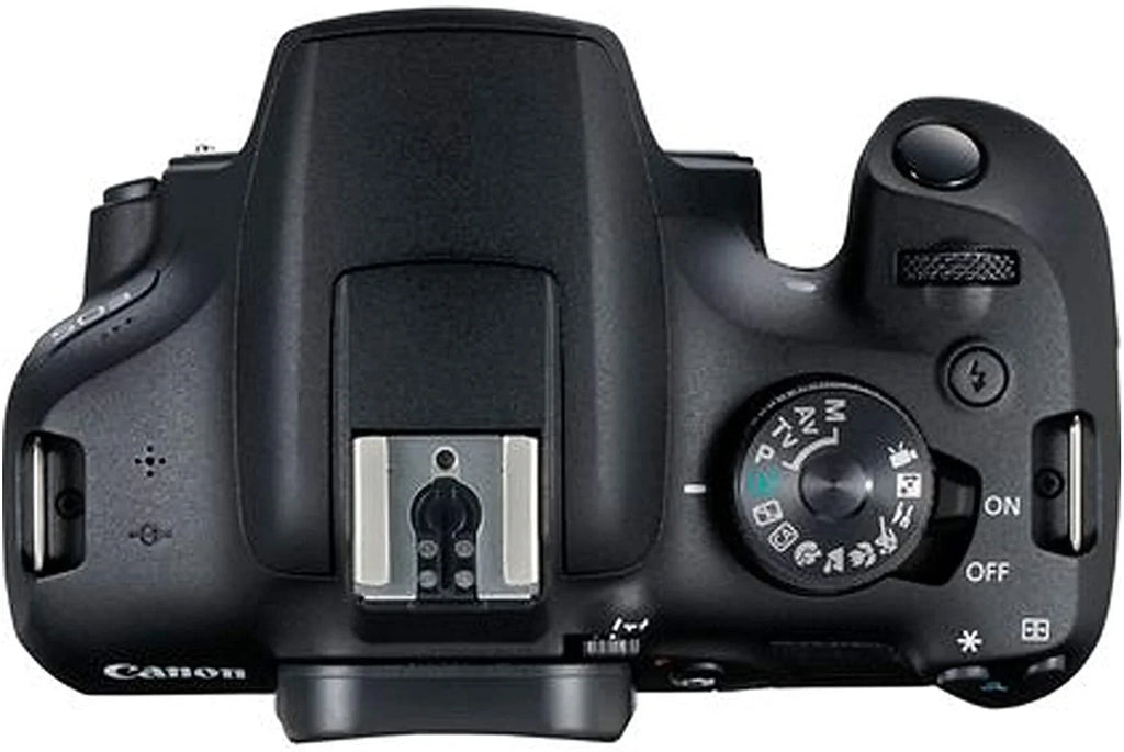 EOS 2000D DSLR Camera with 18-55mm f/3.5-5.6 Zoom Lens + 128GB Card, Tripod, Flash, and More 20pc Bundle
